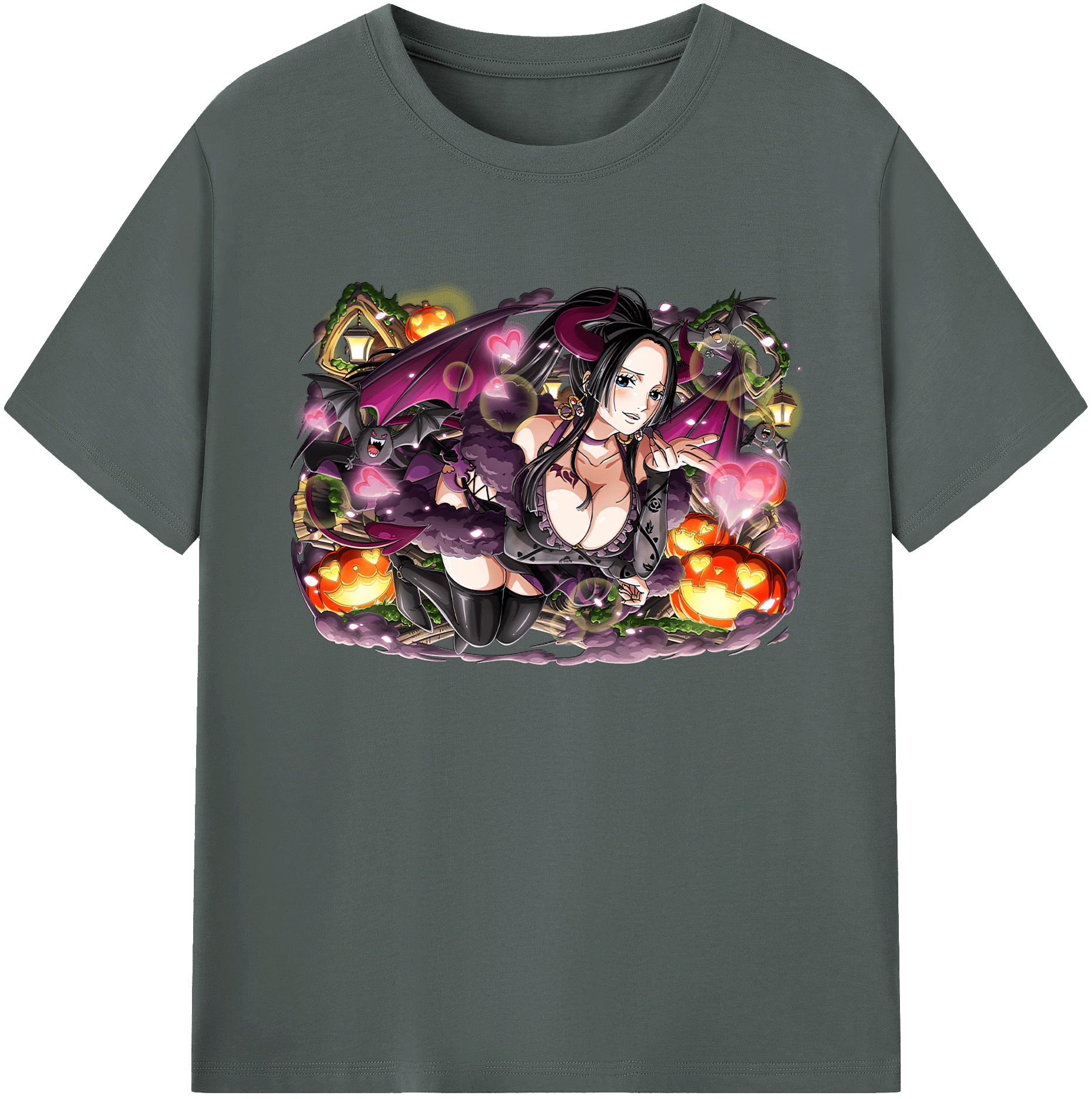 ワンピース ボア・ハンコック ONE PIECE Boa·Hancock 綿100％ メンズ半袖Tシャツ｜肌触りやわらか＆通気性